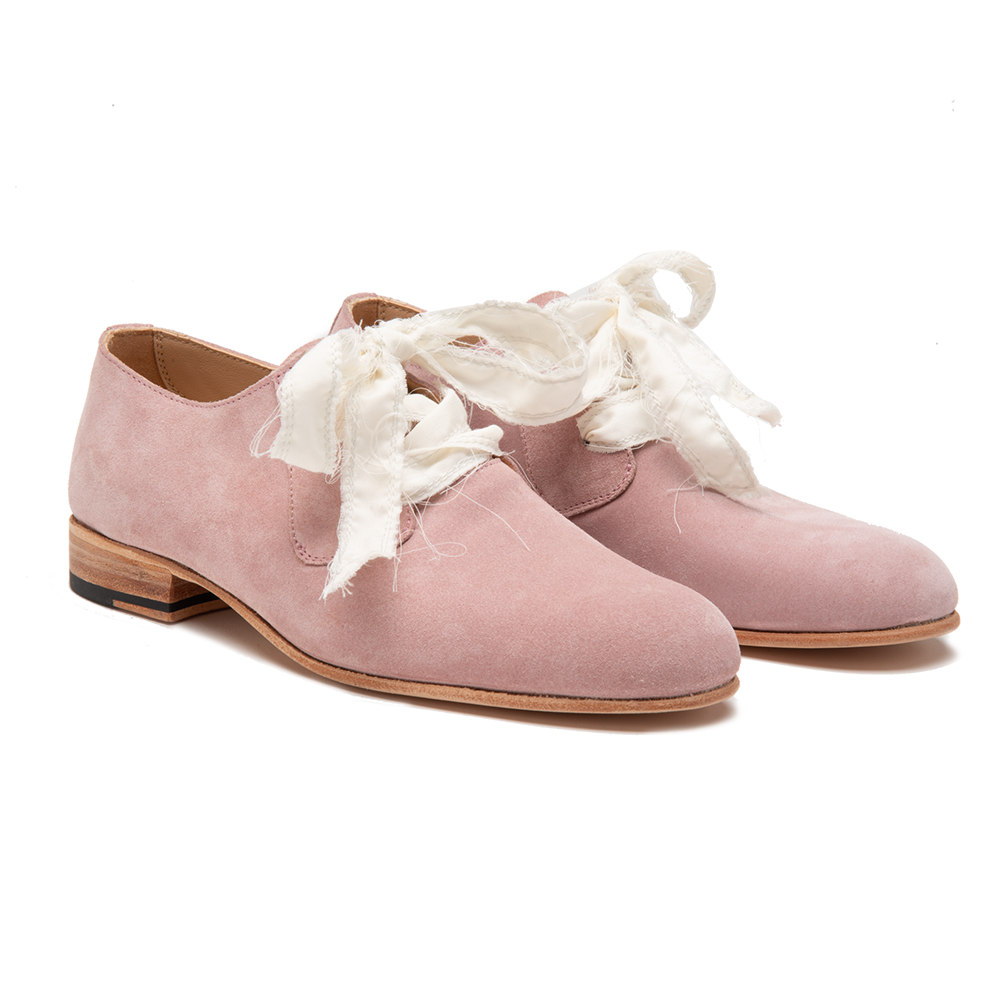 Women's Derby Pink Suede