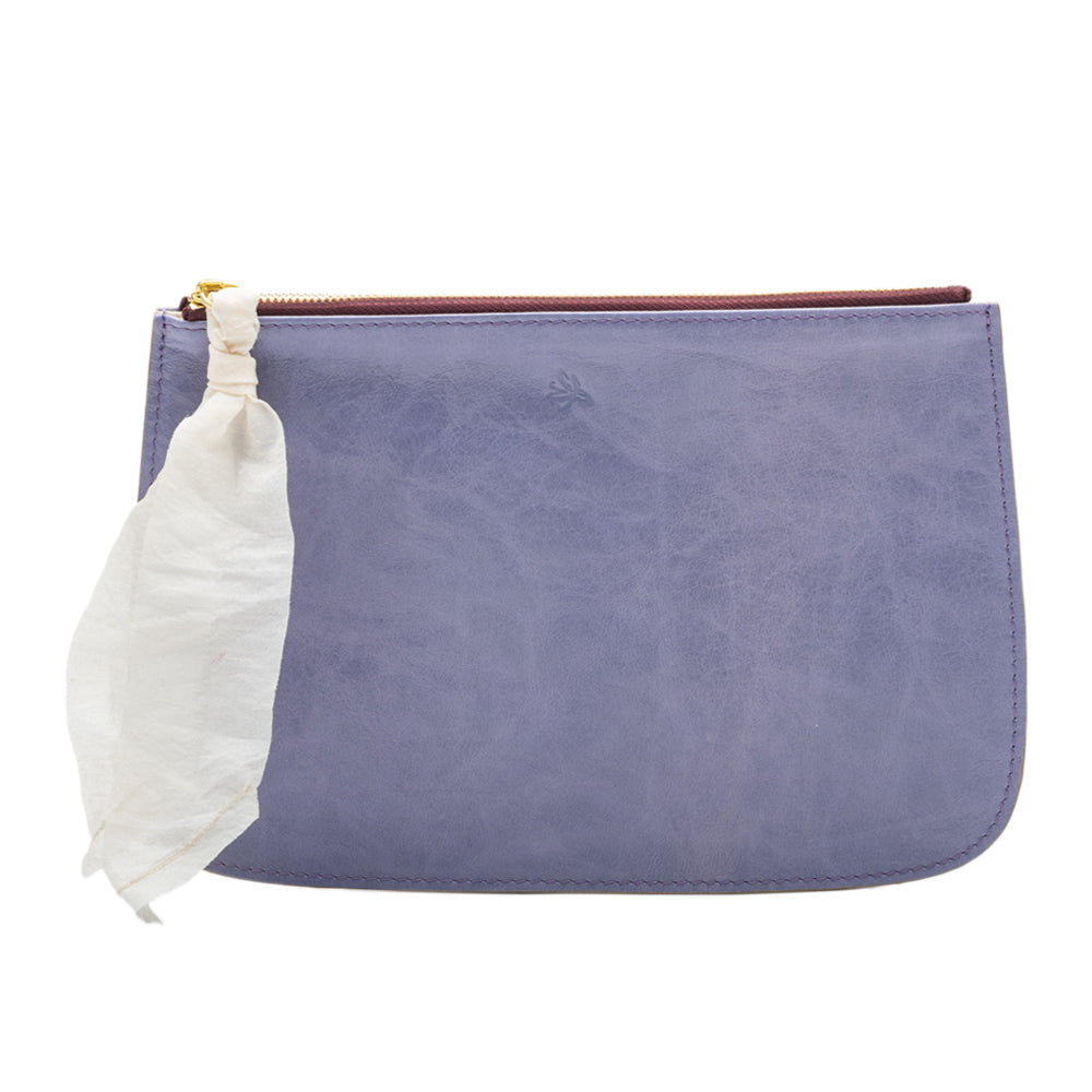 Purple Leather Clutch